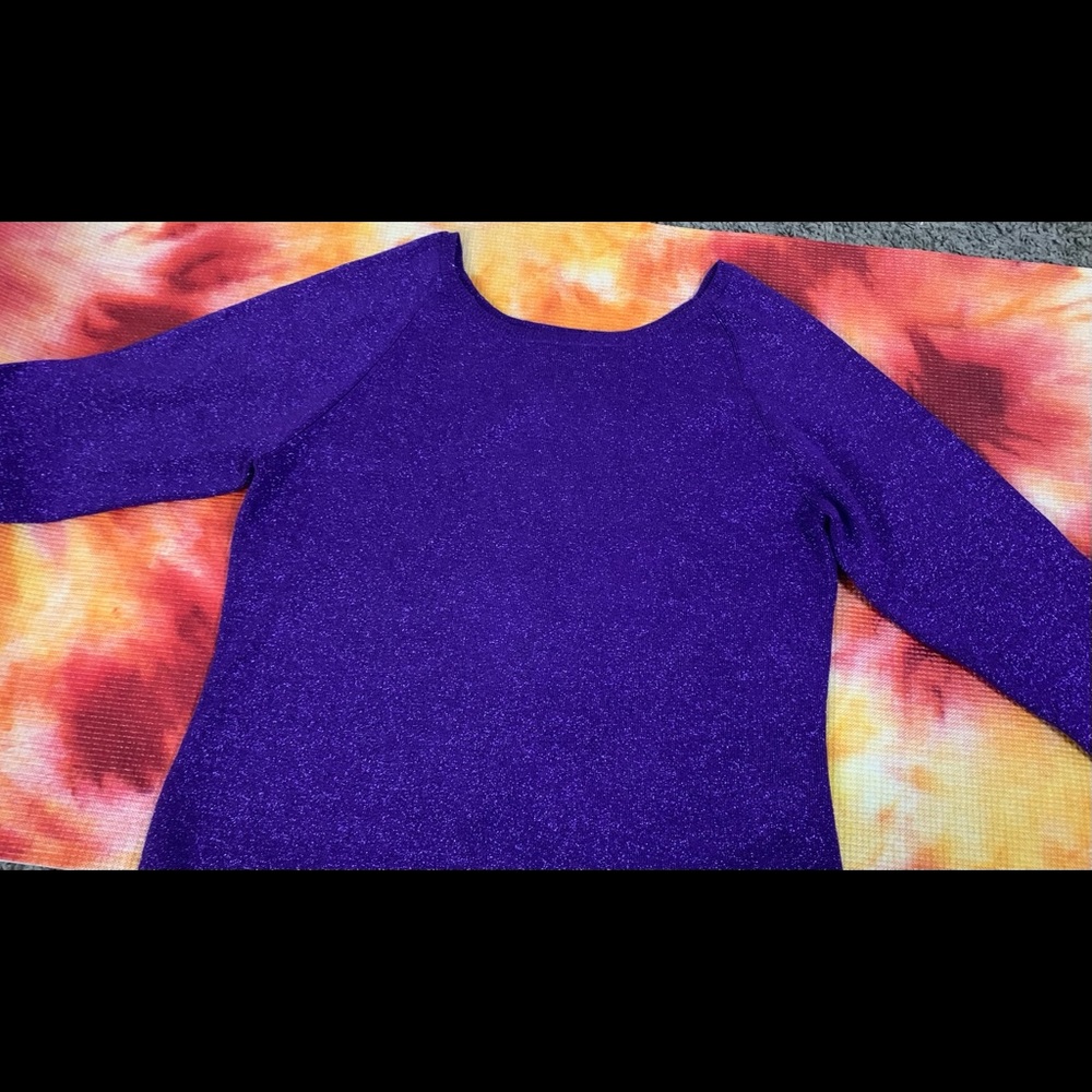 Purple sparkly long sleeve shirt